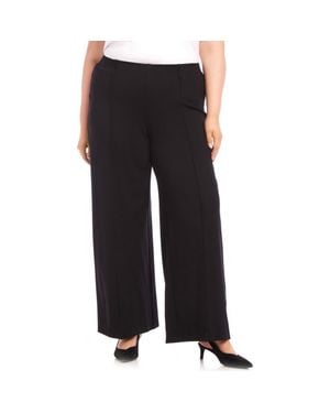 Karen Kane Luna Ponte Wide Leg Pants - Black