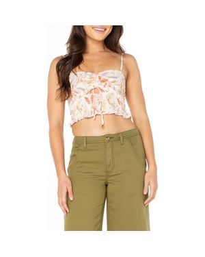 Roxy Floral Fling Crop Camisole - Green