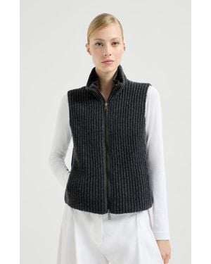 Brunello Cucinelli Cashmere Down Vest - Black