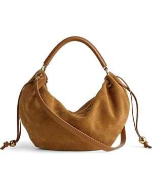 Madewell The Camren Gathered Suede Shoulder Bag - Brown