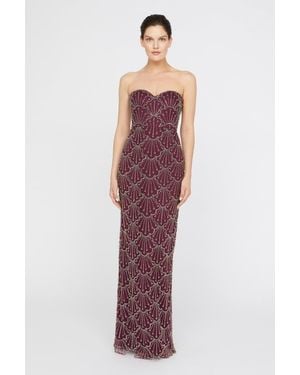THEIA Seona Strapless Organza Ballgown - Purple