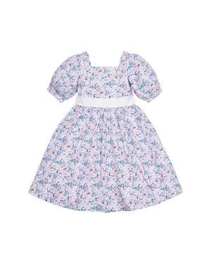 Hope & Henry Girls' Organic Puff Sleeve Party Dress, Toddler - White
