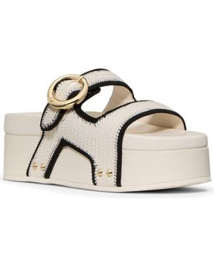 Kate Spade Two-Strap Platform Sandal - Metallic