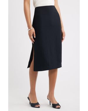 Open Edit Curator Crepe Pencil Skirt - Black