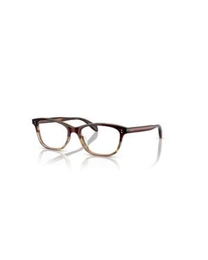 Oliver Peoples 52Mm Square Optical Glasses - Red