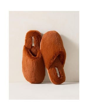 Haven Well Within Faux Fur Slippers - Brown