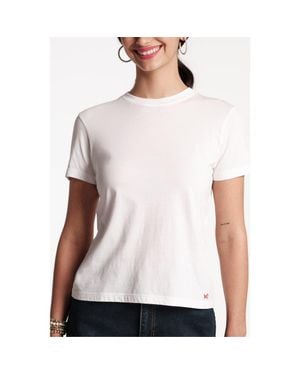 Frances Valentine Super Crewneck Tee Shirt Pima Cotton - White