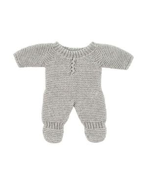 Miniland Knitted Pajamas 8 1/4' - Gray