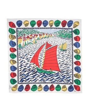 Echo Sail Away Silk Square - White