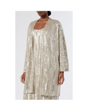 Marina Rinaldi Vetta Sequin Jacket - Gray