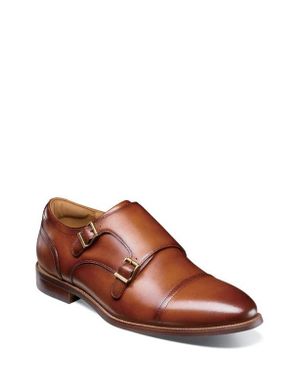 Florsheim Rucci Cap Toe Double Monk Strap Shoe - Brown