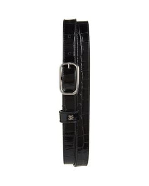 Amiri Croc Embossed Leather Belt - Black