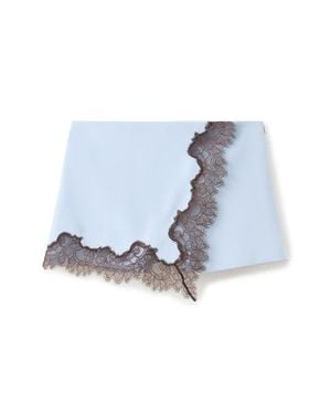 Mango Lace Trim Skort - Blue