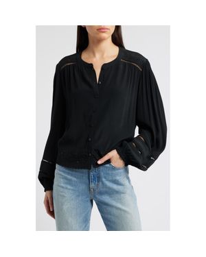 Treasure & Bond Embroidered Top - Black