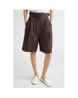 Bode Smith Linen Bermuda Shorts - Brown