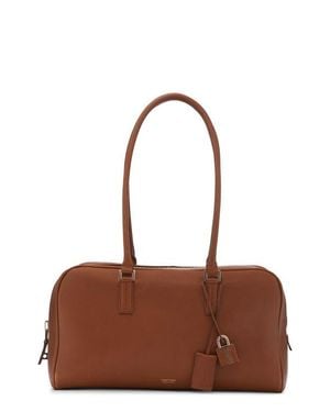 Tom Ford Small Leather Bowling Bag - Brown
