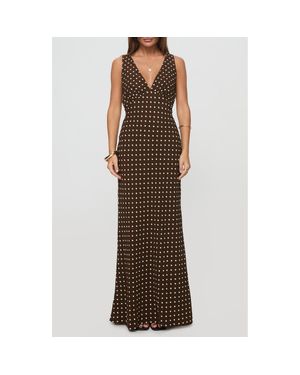 Princess Polly Jasira Strapless Polka Dot Maxi Dress in Metallic | Lyst