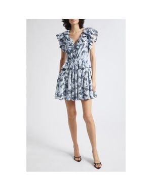 Ulla Johnson Celie Abstract Print Minidress - Blue