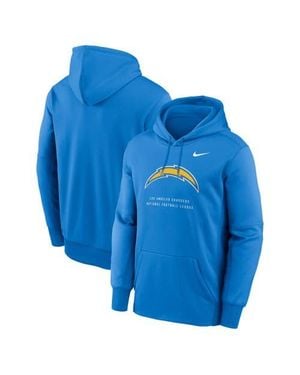 Nike Los Angeles Chargers Toss Sweep Therma-Fit Hoodie - Blue