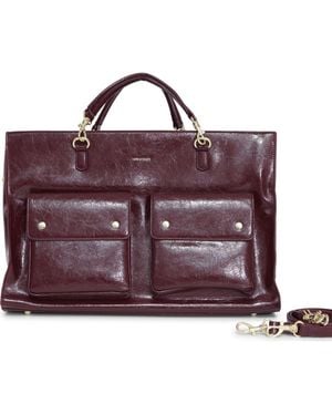 Belle & Bloom Reflections Leather Shoulder Bag - Purple