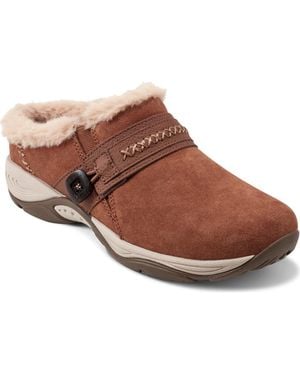Easy Spirit Elinn Faux Shearling Mule - Brown