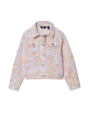 Lands' End Girls Denim Jacket - White