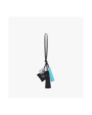 MCM Leather Tassel Charm - White
