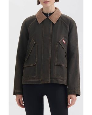 HUNTER Bex Washed Wax Hunting Jacket - Black