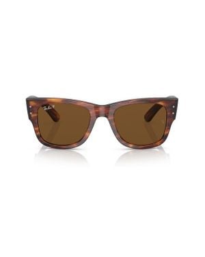 Ray-Ban 52Mm Mega Wayfarer Square Polarized - Brown