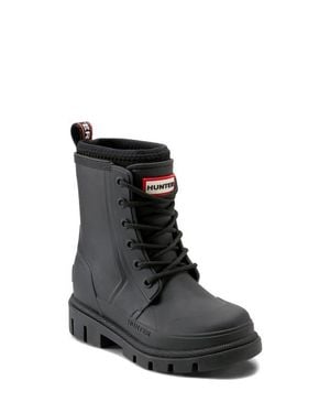 HUNTER Kids' Stomper Lace-Up Boot - Black