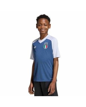 adidas Youth Italy National Team 2026 Pre-Match Top - Blue