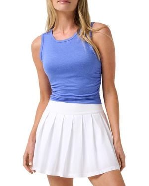 Travis Mathew Skyline Ruched Jersey Tank - Blue