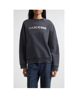 Stella McCartney Hardcore French Terry Graphic Hoodie - Black