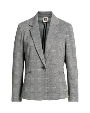 Anne Klein One-Button Blazer - Gray