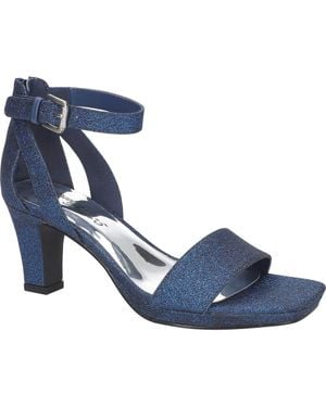Easy Street Ro Square Toe Heeled Sandals - Blue