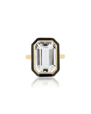 Goshwara Queen Emerald Cut Ring - Black