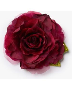 Helena Simon The Large Rose Floral Brooch - Red