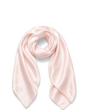 SILKSILKY Pure Silk Classic Elegant Square Scarf - Pink