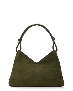 STAUD Valerie Suede Shoulder Bag - Green