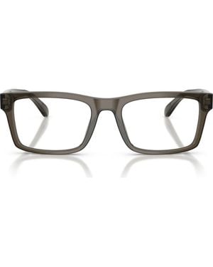 Emporio Armani 57Mm Rectangle Optical Glasses - Brown