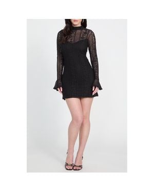 Guess Jamala Lace Long Sleeve Minidress - Black