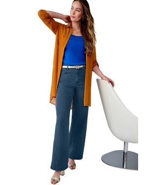 Jessica London True Fit Wide Leg Jean - Blue