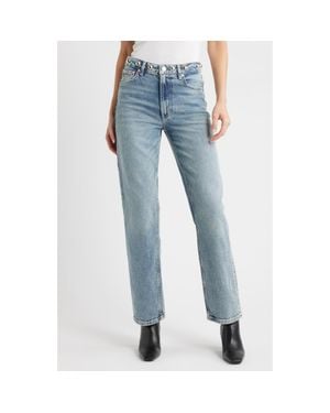 Rails Topanga Studded High Waist Straight Leg Jeans - Blue