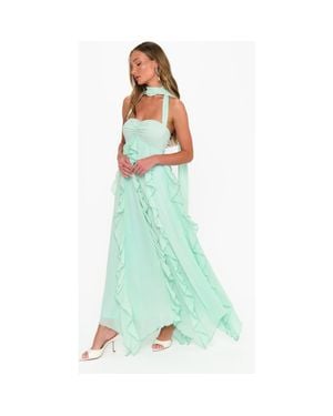 Show Me Your Mumu Gemma Ruffle Maxi Dress - Blue