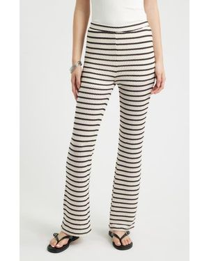 Treasure & Bond Striped Knit Straight Leg Pants - Multicolor