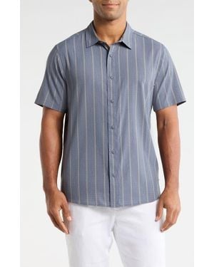 Roark Bless Up Short Sleeve Button-Up Shirt - Blue