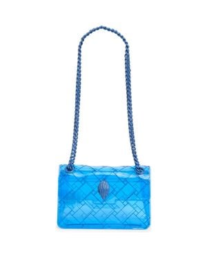 Kurt Geiger Mini Kensington Drench Vinyl Convertible Crossbody Bag - Blue