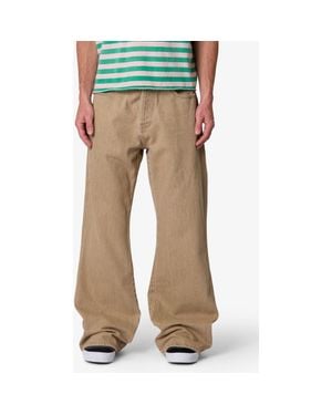 MNML Washed Kick Flare Jeans - Brown