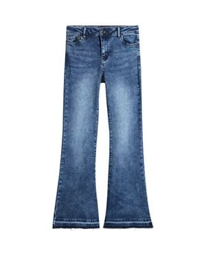 Tractr Kids' Release Hem Stretch Denim Flare Leg Jeans - Blue