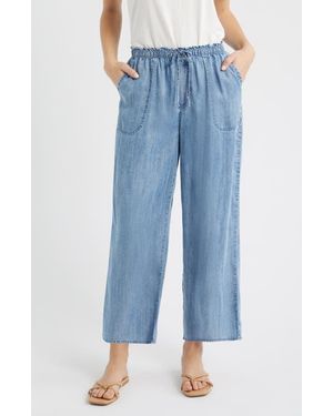 Beach Lunch Lounge Harmony Tie Waist Crop Pants - Blue